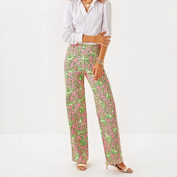 Lilly Pulitzer Pants - NEW lilly pulitzer Ellamarie Stretch Pant In Rousseau Pink -size 4